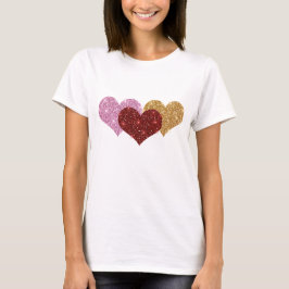 Glitter Hearts T Shirt