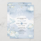 Glitter Heaven Sent Baby Shower Kaart (Voorkant / Achterkant)