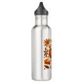 Glitter Herfst Bloemen Pompoen Dankzegging Waterfles (Links)