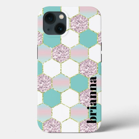 Glitter Hexagoon Case-Mate iPhone Hoesje (Achterkant)