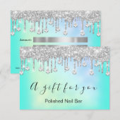 Glitter-holograaf voor cadeaubonnen Stapelbalk (Voorkant / Achterkant)