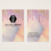 Glitter-holografisch Logo Ketting beeldscherm Visitekaartje (Voorkant /achterkant)