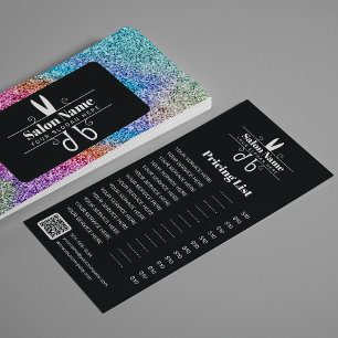Glitter Holografische Kapperszaak Prijslijst Reclamekaart