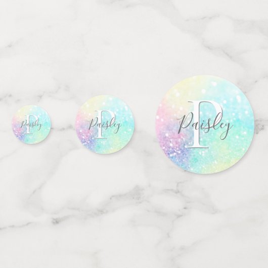 Glitter Holographic Iridescent Girly Confetti (Voorkanten)