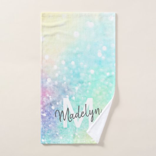  Glitter Holographic Iridescent Girly Handdoek (Handdoek)