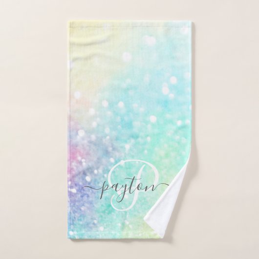  Glitter Holographic Iridescent Girly Handdoek (Handdoek)