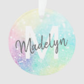 Glitter Holographic Iridescent Girly Ornament (voorkant)