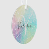 Glitter Holographic Iridescent Girly Ornament (voorkant)