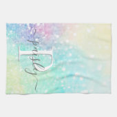  Glitter Holographic Iridescent Girly Theedoek (Horizontaal)