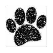 Glitter hond poot print 	rubberstempel (Afrduk)