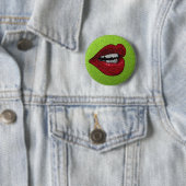 GLITTER HOT LIPS RONDE BUTTON 5,7 CM (In situ)