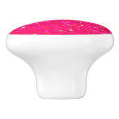 Glitter Hot Pink Keramische Knop (Zijkant)