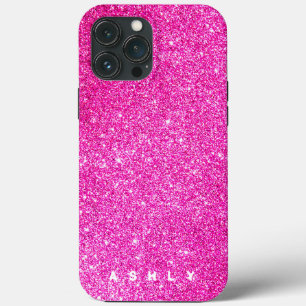 Glitter Hot Pink Sparkles iPhone 13 Pro Max Hoesje