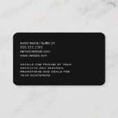 Glitter Hot Pink Zebra Print Visitekaartje (Achterkant)