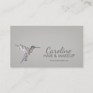 Glitter Hummingbird Hair & Makeup minimalistische  Visitekaartje