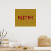 Glitter in bloedtypografie poster (Keuken)