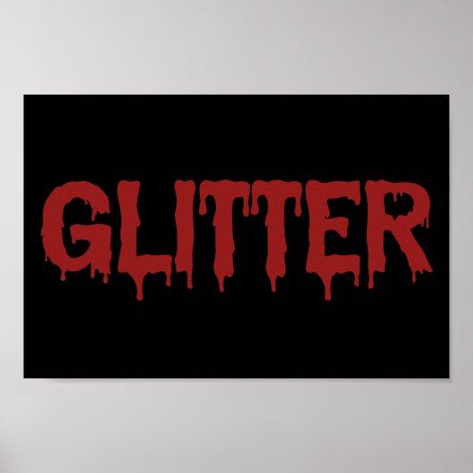 Glitter in bloedtypografie poster (Voorkant)