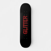 Glitter in bloedtypografie skateboard (Voorkant)