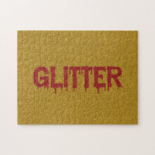 Glitter in Blood Typografie Legpuzzel (Horizontaal)