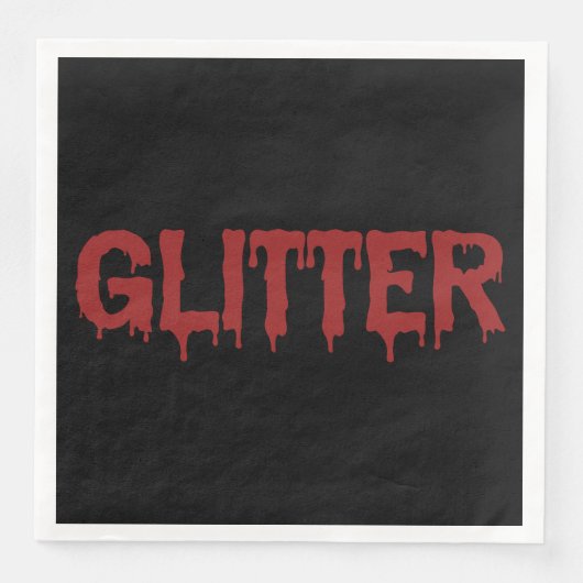 Glitter in Blood Typografie Servet (Voorkant)