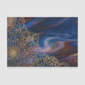 Glitter Indian Hand Drawn Ornamental Decoupage Tissuepapier (Voorkant)