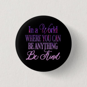 Glitter Inspirerend citaat uitlijnen Ronde Button 3,2 Cm