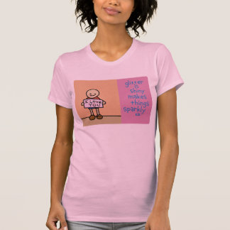 glitter is glanzend. t-shirt