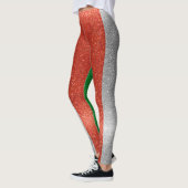 Glitter Italiaanse vlag Italië Bling Mode Stijlvol Leggings (Links)
