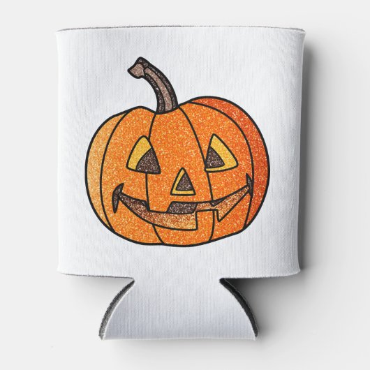 Glitter Jack O'Lantern Blikjeskoeler (Voorkant)