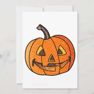 Glitter Jack O'Lantern Kaart