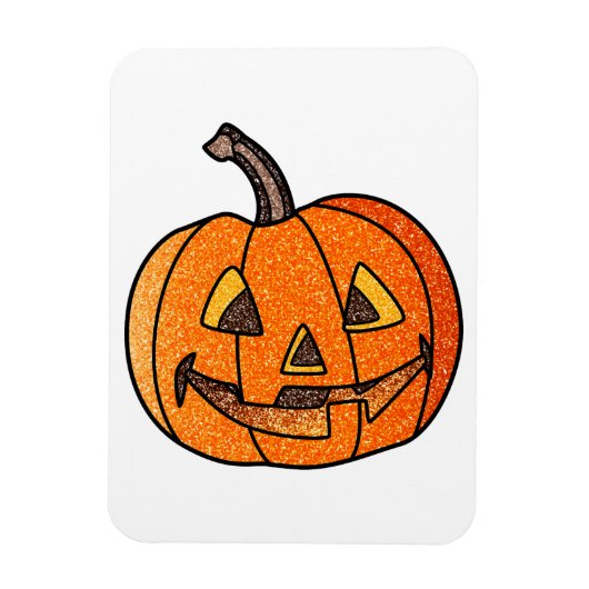 Glitter Jack O'Lantern Magneet (Verticaal)