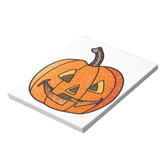 Glitter Jack O'Lantern Notitieblok (Gedraaid)