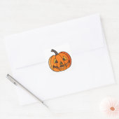 Glitter Jack O'Lantern Vierkante Sticker (Envelop)