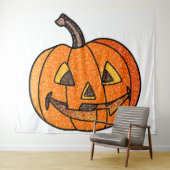 Glitter Jack O'Lantern Wandkleed (In Situ (horizontaal))