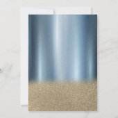 Glitter Jurk, Ballonnen, Blauw Metallic 90ste Verj Kaart (Achterkant)