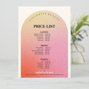 Glitter Kapper Nail Beauty Salon prijslijst