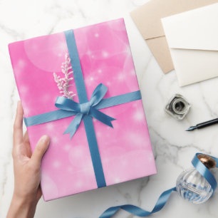 glitter Kerst hete roze verjaardagsfeestje Cadeaupapier