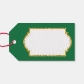 Glitter-kerstbellen Cadeaulabel (Achterkant Horizontaal)