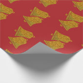 Glitter-kerstbellen Cadeaupapier (Hoek)