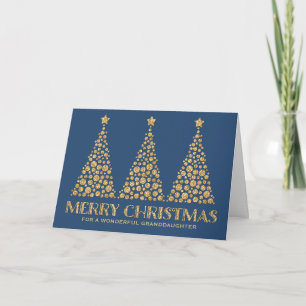 Glitter Kerstbomen Kleindochter Kerstmis Feestdagen Kaart