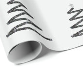 Glitter kerstboom cadeaupapier (Rol Hoek)