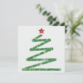 Glitter kerstboom kaart (Staand voorkant)