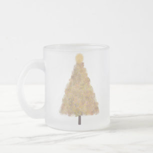 Glitter kerstboom matglas koffiemok