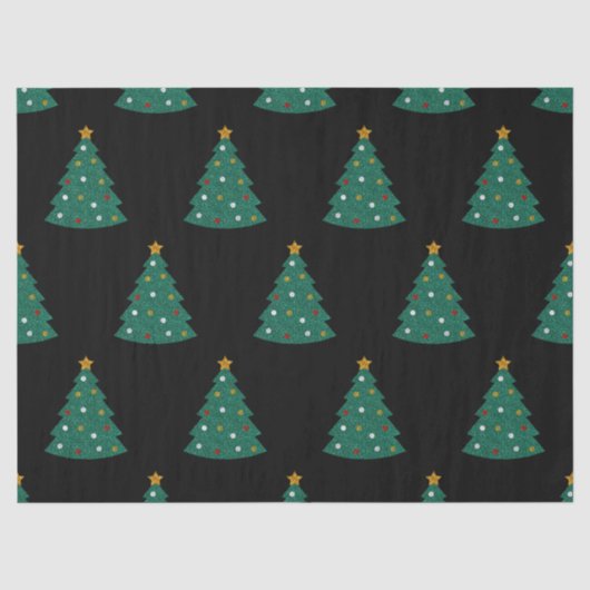 Glitter kerstboom tissuepapier (Voorkant)