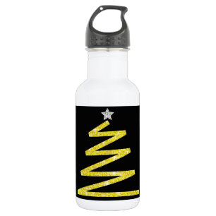 Glitter kerstboom waterfles