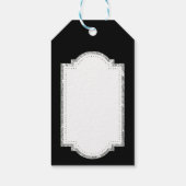 Glitter kerstcadeau cadeaulabel (Achterkant)