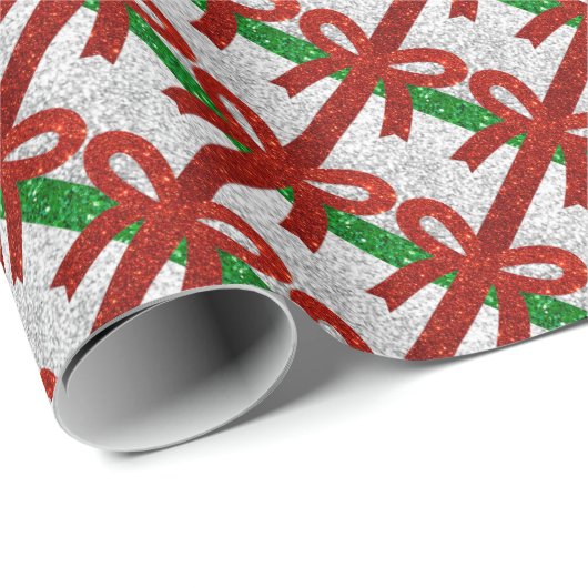 Glitter kerstcadeau cadeaupapier (Rol Hoek)