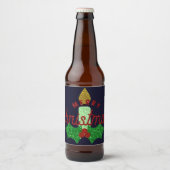 Glitter Kerstkaarle Bier Etiket (Voorkant)