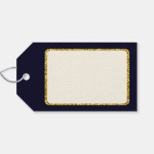 Glitter Kerstkaarle Cadeaulabel (Achterkant Horizontaal)