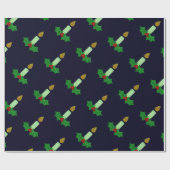 Glitter Kerstkaarle Cadeaupapier (Vlak)